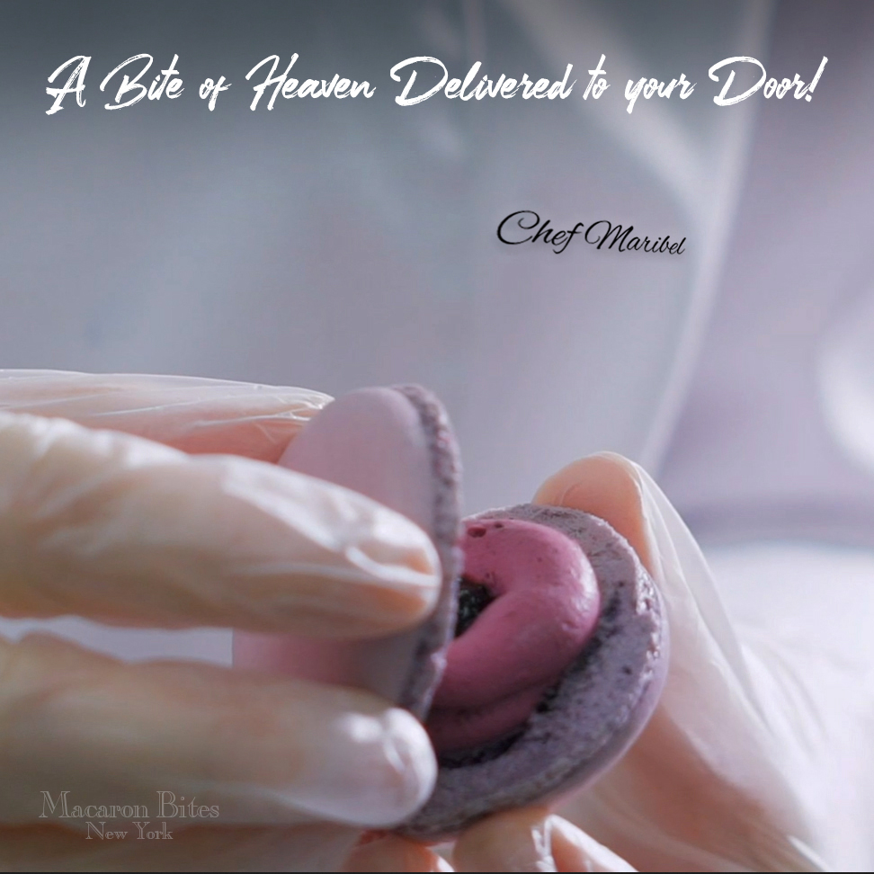 Macaron Bites® Box of 24 French Macarons – Cookies and Cream Flavor - Image 7